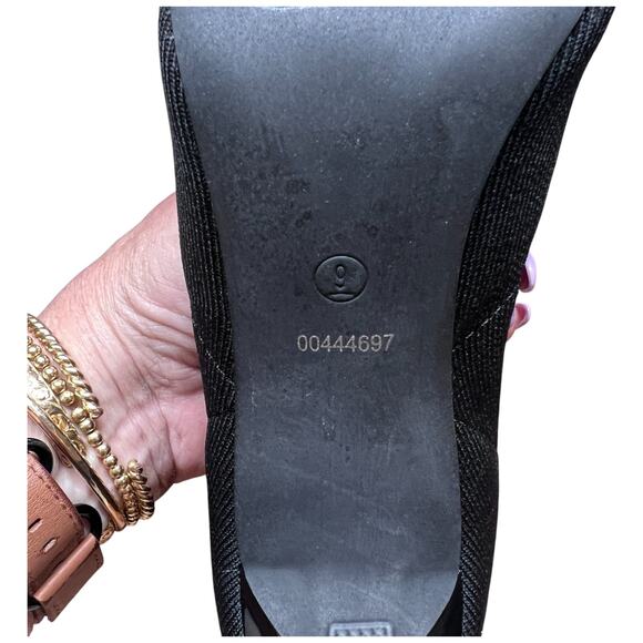 OLIVIA FERGUSON Women's Size 9 Black Heeled Knit Boots Mid Calf Pointed Toe - Picture 11 of 12